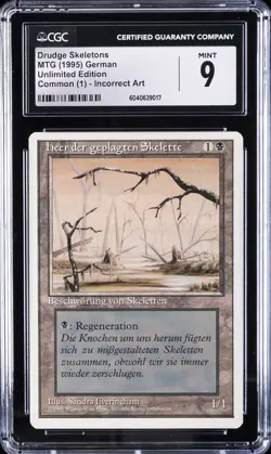 1995 MAGIC: THE GATHERING GERMAN DRUDGE SKELETONS CGC 9 - Image 1