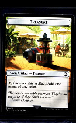MTG Magic The Gathering Jurassic World Lost Caverns Ixalan #2 Treasure Token LP - Image 1