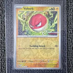 Pokemon 151 Voltorb Professor Program Stamped Reverse Holo 100/165 - Image 4