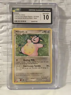 Pokemon TCG Classic Miltank 017/034 CGC 10 Gem Mint Holo - Image 1
