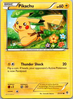 Pokemon TCG Pikachu 27/111 Furious Fists LP - Image 1