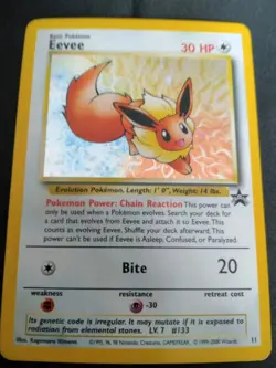 Pokemon TCG Eevee - Holofoil #11 WOTC 2000 Black Star Promo holo - Image 2