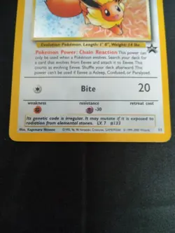 Pokemon TCG Eevee - Holofoil #11 WOTC 2000 Black Star Promo holo - Image 4