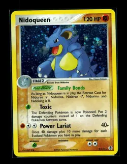 Pokemon TCG Nidoqueen Holo Rare with Swirl 9/112 Fire Red and Leaf Green - Image 1