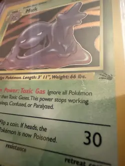 Muk Pokemon Card Fossil Set 13/62 Rare Holo 1999 Wizards Of The Coast Base Set - Image 3