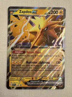 Pokemon TCG 151 - Zapdos ex (SVP 049) Black Star Promo - JUMBO Card - NM - Image 1