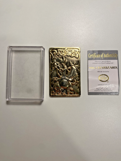 1999 Pokemon Burger King Charizard 23K Gold Plated Trading Card with Certificate - Image 1