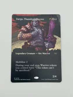 Zurgo, Thunder's Decree (Borderless) (Foil) TDM Tarkir Dragonstorm MTG Magic NM - Image 1