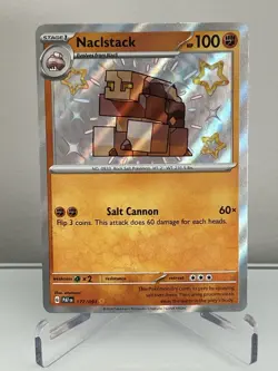 Pokemon TCG Naclstack Baby Shiny Full Art Paldean Fates PAF 177/091 NM - Image 1