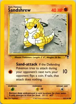 Sandshrew 091/110 Legendary Collection Normal NM Pokemon TCG - Image 1