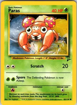 Paras 085/130 Base Set 2 Pokemon LP Normal - Image 1