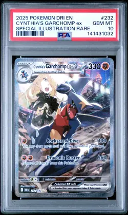 2025 POKEMON EN-SPECIAL ILLUSTRATION RARE #232 CYNTHIA'S GARCHOMP EX PSA 10 #2 - Image 1