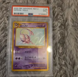 ESPEON PSA 9 POKEMON HOLO #196 JAPANESE NEO 2 2000 - Image 2