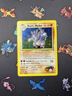 Pokemon Brock’s Rhydon 2/132 Gym Heroes - LP - Image 1