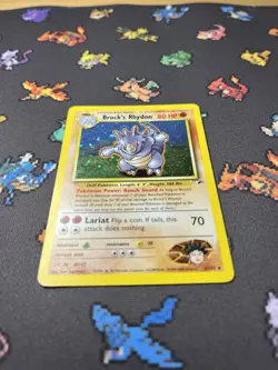 Pokemon Brock’s Rhydon 2/132 Gym Heroes - LP - Image 2