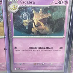 Pokemon 151 Abra Kadabra Alakazam EX SVP Black Star Promo Cosmos Set 3 NearMint - Image 3
