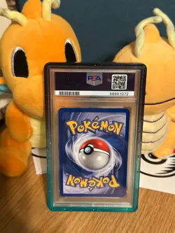 Pokemon- Dark Dragonite 5/82 Holo 1st Edition - PSA 8 - SWIRL . FREE GradedGuard - Image 2
