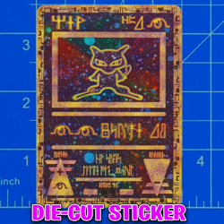 Ancient Mew, 2000 Pokemon Movie Promo, Rare Custom Fan Art STICKER - Image 1