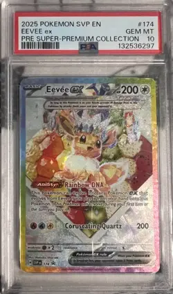 2025 POKEMON SVP EN-SV BLACK STAR PROMO #174 EEVEE EX PSA 10 - Image 1