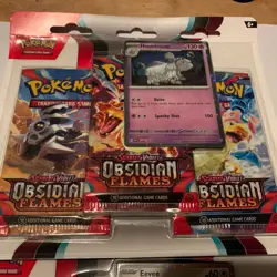 Obsidian Flames Pokemon TCG 3-Pack Blister, 1 Promo Card Sealed x2 - Image 2