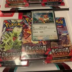 Obsidian Flames Pokemon TCG 3-Pack Blister, 1 Promo Card Sealed x2 - Image 3