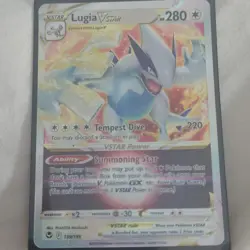 Pokemon Lugia VSTAR 139/195 Ultra Rare Holo Sword & Shield Silver Tempest Card - Image 1