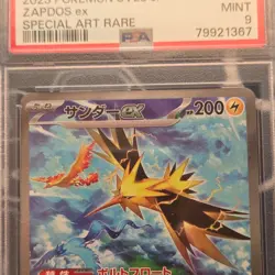 Pokemon Zapdos ex Special Art Rare Holo SV2a 204/165 Japanese PSA 9 2023 - Image 2