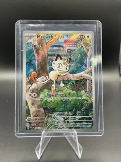 Pokemon TCG Meowth 106/094 Illustration Rare Holo Me02: Phantasmal Flames - Image 1