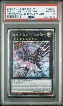 2025 Yu-Gi-Oh Galaxy-Eyes Tachyon Dragon Alt Art PSA 10 MZTM-EN091 1st Ed - Image 1