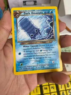 Dark Omanyte 37/105 Pokemon Neo Destiny NM Near Mint Card TCG - Image 1