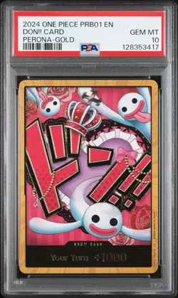 PSA 10 One Piece Game DON!! Card Perona Gold PRB01 The Best - Image 1