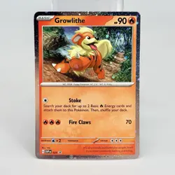 Growlithe Cosmo Promo Holo SV Scarlet & Violet Promo Card 024 NM Pokemon - Image 1