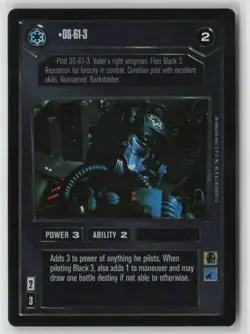 Star Wars CCG DS-61-3 Pilot Backstabber Imperial Pilot Card 1999 Decipher Single - Image 1