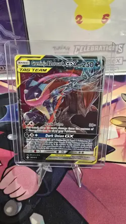 Pokemon Greninja & Zoroark GX Card 107/214 Sun and Moon Unbroken Bonds MP - Image 1