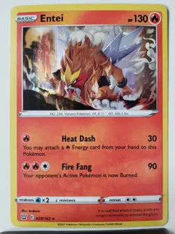 HOLO Entei 020/163 - RARE Battle Styles Pokemon Card - $2 Combined Shipping - Image 1