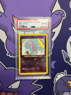 Pokemon TCG Southern Islands Mew 1/18 Reverse Holo PSA 8. 1 Swirl & Multi Orbs - Image 1