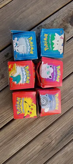 New Sealed Pokemon 23k Burger King Gold Plated Trading CardSet Blue/Red Lot Of 6 - Image 1