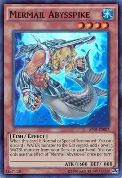 Yugioh! MP Mermail Abysspike - AP05-EN007 - Super Rare - Unlimited Edition Moder - Image 1