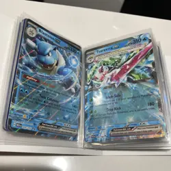 Pokemon Mini Binder with Mix of Pokemon Ex tradings cards and holos - Image 5