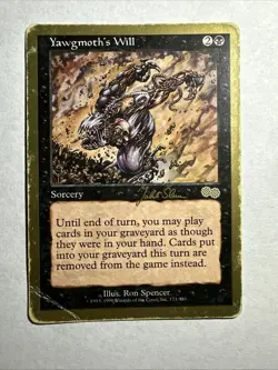 Yawgmoth's Will HP Magic MTG World Championship Gold Border - Image 1