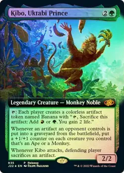 Kibo, Uktabi Prince Foil Extended Art Jumpstart 2022 NM MTG - Image 1