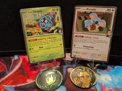 Pokemon Ascended Heroes Larry's Komala & Erika's Tangela Promos plus Coins! - Image 2