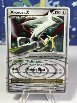Pokemon TCG 2009 Arceus LV X 95/99 Platinum Holographic Ultra Rare Light Play - Image 1