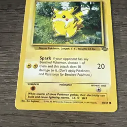 LP Pikachu - 60/64 - Common - 1st Edition Pokemon Jungle - Image 5