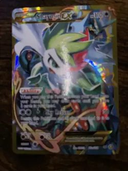 Pokemon TCG Shaymin EX 77a/108 Alternate Full Art, Gold - Image 2