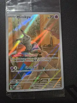 Mimikyu 075 Full Art Black Star Promo Paldean Fates Pokemon Card SEALED. - Image 1