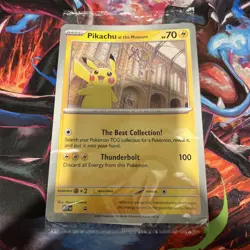 Pokemon Pikachu At The Museum x Natural History London Jumbo Card - Sealed - Image 1