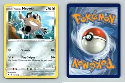 Galarian Meowth #112/185 SWSH Vivid Voltage Common Pokemon 2020 TCG Card - Image 1