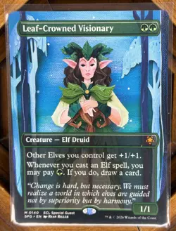 MTG Leaf-Crowned Visionary (Borderless) Special Guests Magic the gathering - Image 1