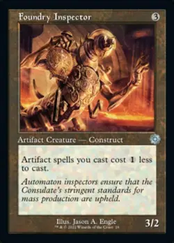 MTG - Foundry Inspector - Foil - Retro Frame, Brothers War Retro Frame - Image 1